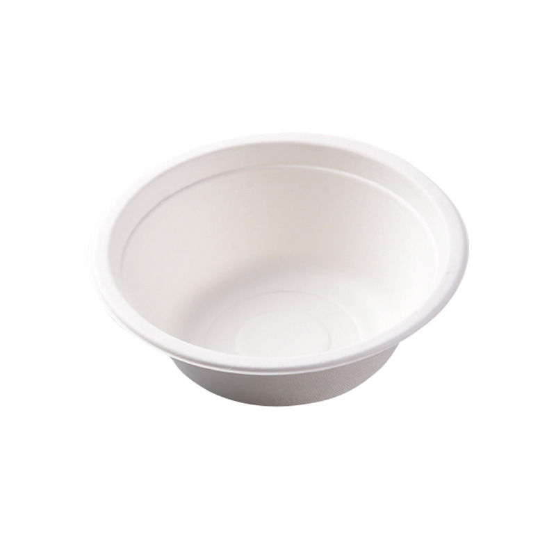 Biodegradable 350ml Sugarcane Bagasse Disposable Bowls and Lids